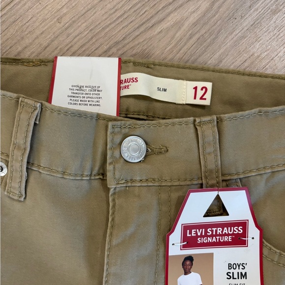 Levi's Boys' Slim Straight Pants - Khaki/Tan - Picture 4 of 6